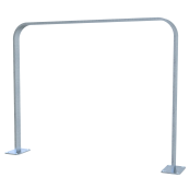 Lean-on hoop made of flat steel | 50 x 12 mm | in bent design | without cross bar | total width: 1000 mm | hot-dip galvanized